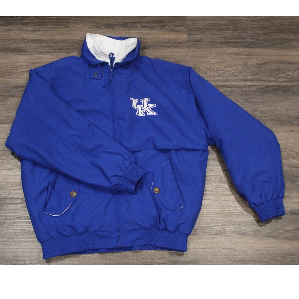 VINTAGE BMOC Sportswear Kentucky Wildcats Hooded Jacket Full Zip Coat Mens M‎